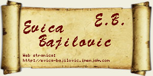 Evica Bajilović vizit kartica